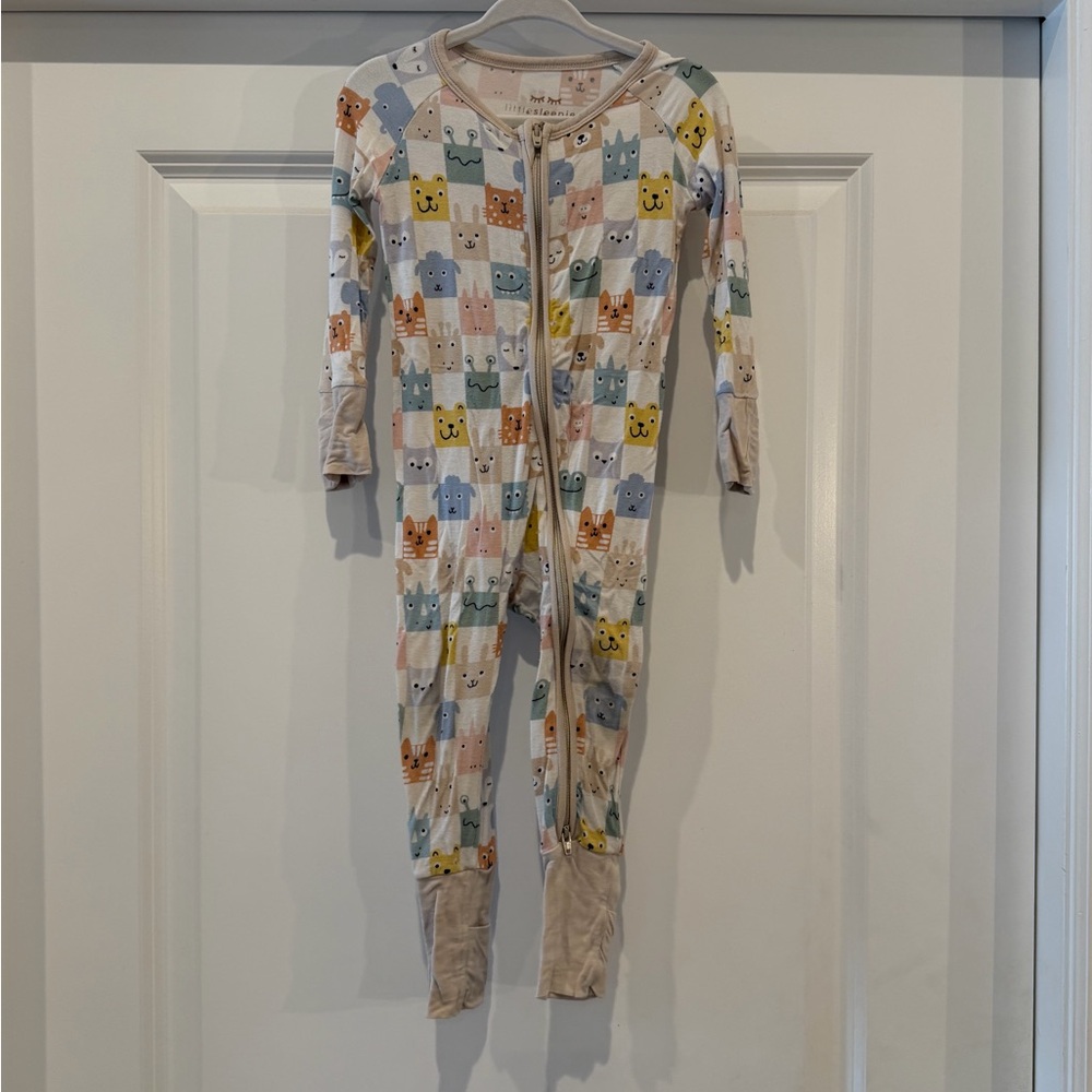 Little Sleepies Zippy in Checkmates Print